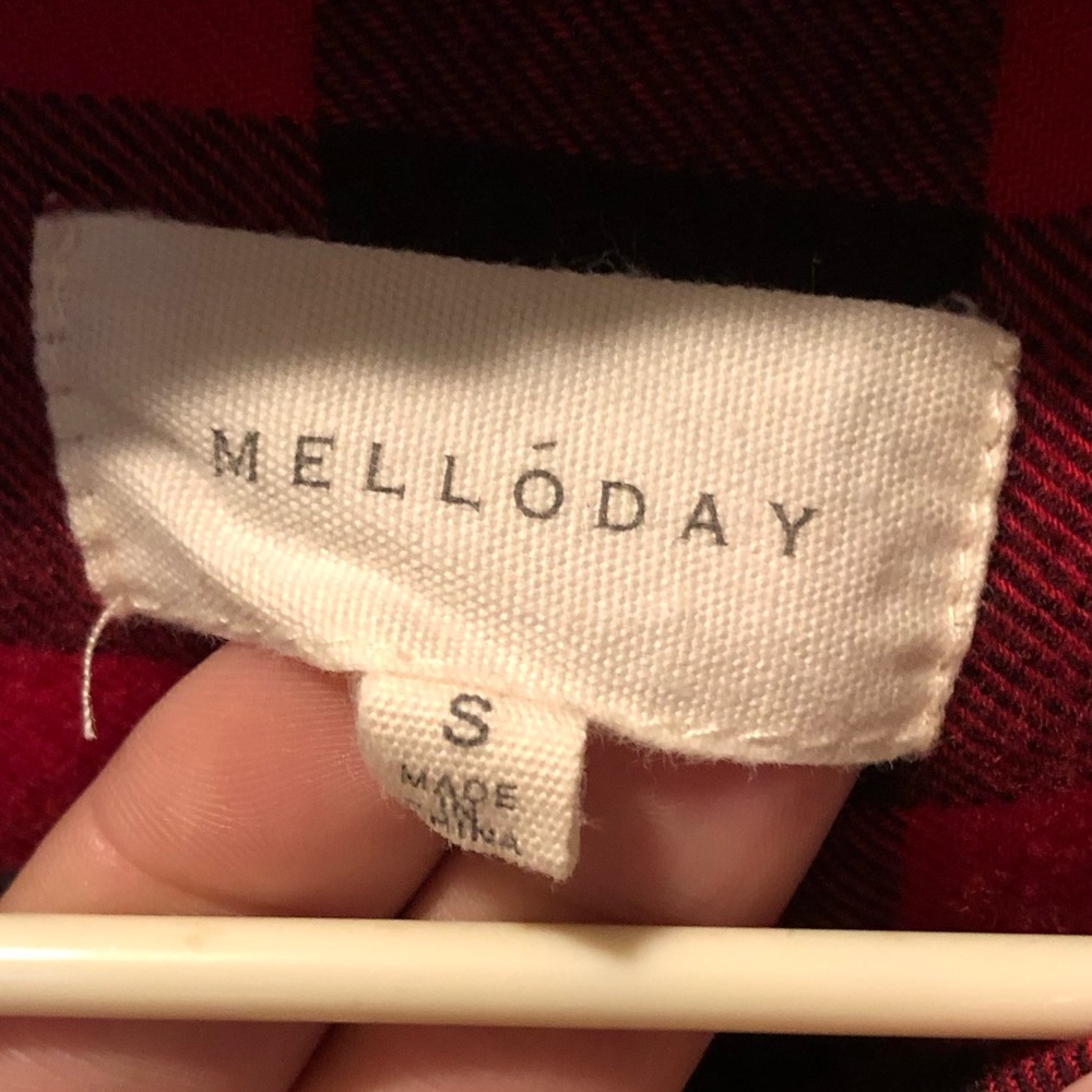 Melloday S Buffalo Plaid Flannel Button Down Top - Picture 5 of 9
